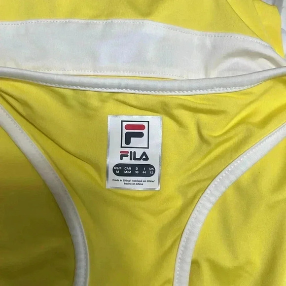 Fila Yellow and White Pleated Pickleball/Tennis/ Sundress - Picture 3 of 8